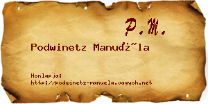 Podwinetz Manuéla névjegykártya